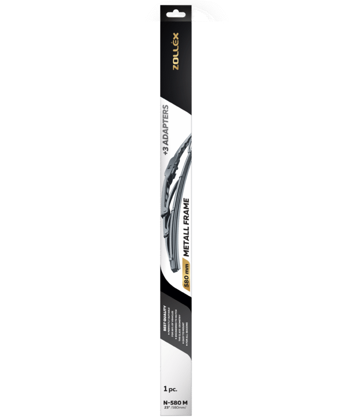 Склоочисник з металевим каркасом - 23″ (580 mm)